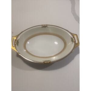 Meito Porcelain China Serving Bowl Oval 11.5”x8” Japan